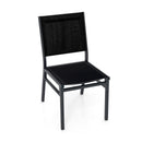 Outdoor Dining Chairs with Breathable Seat and Backrest for Backyard Porch Poolside by LJGDeals