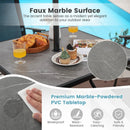 32 x 32 Inch Heavy-Duty Outdoor Dining Table with Umbrella Hole for 4 Persons-Gray by LJGDeals
