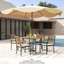 Outdoor Dining Table and Chairs with Cushions and 1.9 inches Umbrella Hole by LJGDeals