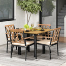 Outdoor Dining Table and Chairs with Cushions and 1.9 inches Umbrella Hole by LJGDeals