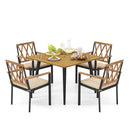 Outdoor Dining Table and Chairs with Cushions and 1.9 inches Umbrella Hole