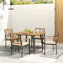 Outdoor Dining Table and Chairs with Cushions and 1.9 inches Umbrella Hole by LJGDeals