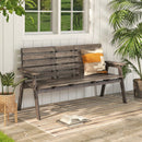 Outdoor Fir Wood Bench with Foldable Middle Table by LJGDeals