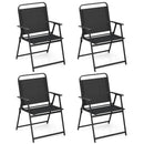 Set of 2/4/6 Outdoor Folding Chairs with Breathable Seat