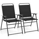 Outdoor Folding Sling Chairs with Armrest and Backrest by LJGDeals