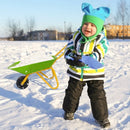Outdoor Garden Backyard Play Toy Kids Metal Wheelbarrow-Light Green by LJGDeals