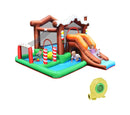 Outdoor Indoor Inflatable Kids Bounce House with 480W Air Blower by DirectDeals
