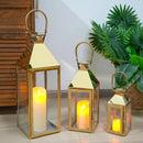 26"&19"& 13" High Elegant Candle Lantern Metal Lanterns for Versatile Indoor & Outdoor by JHY DESIGN