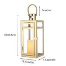 12'' High Metal Decorative Candle Lantern (Gold)