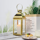 12.5" H Stainless Steel Decorative Candle Lantern(Gold)
