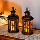 10 inch High Vintage Style Hanging Lantern（Set of 2 ）