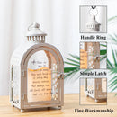 11'' High Memorial Lantern With Automatic Timer(Grey)