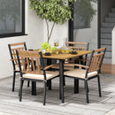 5 Pieces Patio Dining Set with Cushions and 1.9 inches Umbrella Hole by LJGDeals