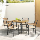 5 Pieces Patio Dining Set with Cushions and 1.9 inches Umbrella Hole by LJGDeals