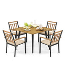 5 Pieces Patio Dining Set with Cushions and 1.9 inches Umbrella Hole by LJGDeals