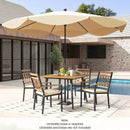 5 Pieces Patio Dining Set with Cushions and 1.9 inches Umbrella Hole by LJGDeals