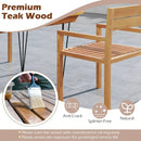 Outdoor Patio Dining Teak Wood Armchair by LJGDeals