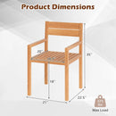 Outdoor Patio Dining Teak Wood Armchair by LJGDeals