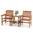 3 Piece Patio Bistro Table and Chairs Set with Umbrella Hole by LJGDeals