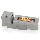 42 Inch 50 000 BTU Outdoor Rectangular Fire Table with Tank Holder