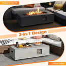 42 Inch 50 000 BTU Outdoor Rectangular Fire Table with Tank Holder by LJGDeals