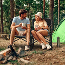Outdoor Rocker Camping Chair with Dual Springs and Padded Back by LJGDeals