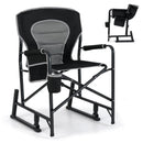 Outdoor Rocker Camping Chair with Dual Springs and Padded Back by DirectDeals