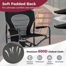 Outdoor Rocker Camping Chair with Dual Springs and Padded Back by LJGDeals