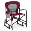 Outdoor Rocker Camping Chair with Dual Springs and Padded Back by DirectDeals