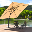 10 x 13 Feet Rectangular Cantilever Umbrella with 360¬∞ Rotation Function-Brown by LJGDeals