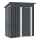 5 x 3 Feet Outdoor Storage Shed with Sloped Roof and Lockable Door-Gray by LJGDeals
