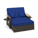 Outdoor Wicker Daybed with Folding Panels and Storage Ottoman by LJGDeals