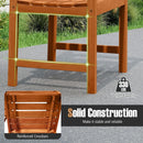 Outdoor Wooden Dining Chairs with Inclined Backrests and Slatted Seats by LJGDeals