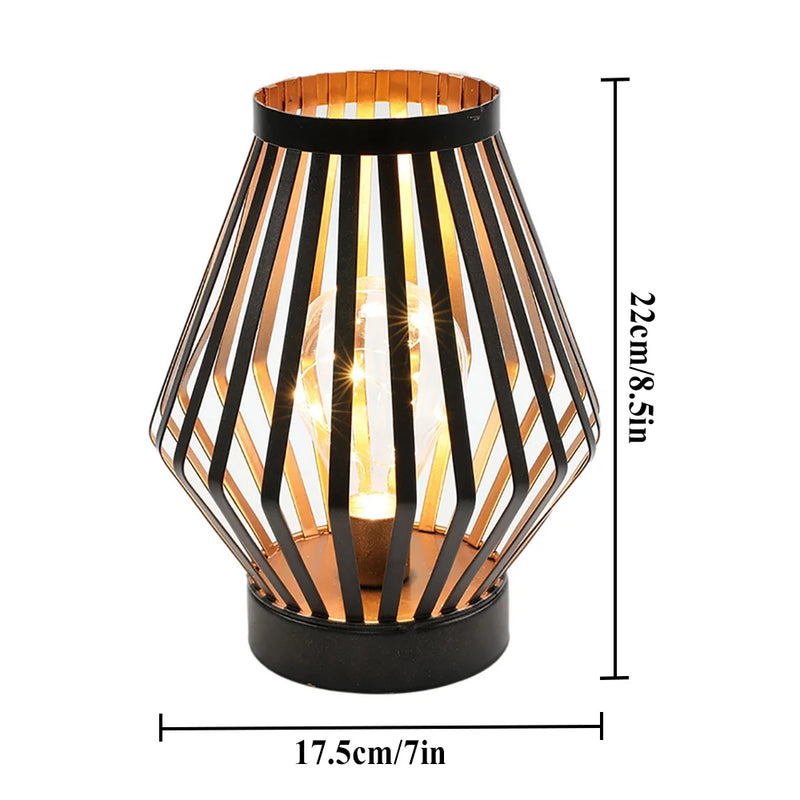 8.7”H Tall Battery powered table lamp(Diamond), photo 7 of 8