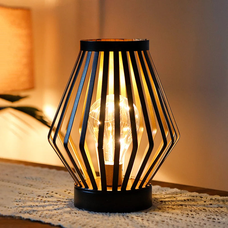 8.7”H Tall Battery powered table lamp(Diamond), photo 2 of 8