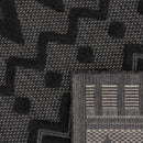 Indoor Outdoor Rug Livorno Geometric Trellis Pattern In Anthracite