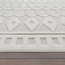 Indoor Outdoor Rug Livorno Geometric Trellis Pattern In Cream