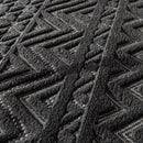 Indoor Outdoor Rug Livorno Boho High-Low Pattern In Anthracite