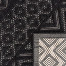 Indoor Outdoor Rug Livorno Boho High-Low Pattern In Anthracite