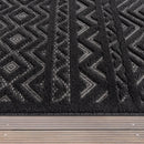Indoor Outdoor Rug Livorno Boho High-Low Pattern In Anthracite