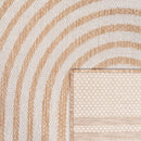 In- & Outdoor Rug Captera with Minimalistic Line Pattern in Nature Beige