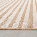 In- & Outdoor Rug Captera with Minimalistic Line Pattern in Nature Beige