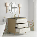 James Martin Celeste 36" Single Bathroom Vanity, Sunwashed Oak with Embossed Shagreen Drawer Fronts