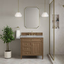James Martin Brittany 36" Single Bathroom Vanity, Pecan