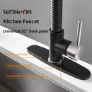 Oval black & chrome decorbites deck plate kitchen faucet escutcheon by Decorbites