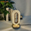 GobekUsa Crystal Bedroom Table Lamp: Romantic LED Atmosphere, Creative Design