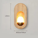 GobekUsa LED Wooden Wall Lamp for Bedroom Living Room Study Aisle Home Lighting