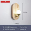 GobekUsa LED Wooden Wall Lamp for Bedroom Living Room Study Aisle Home Lighting