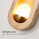 GobekUsa LED Wooden Wall Lamp for Bedroom Living Room Study Aisle Home Lighting
