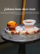 GobekUsa Calacatta Marble Vanity Tray for Perfume Candles Jewelry Luxury Home Decor